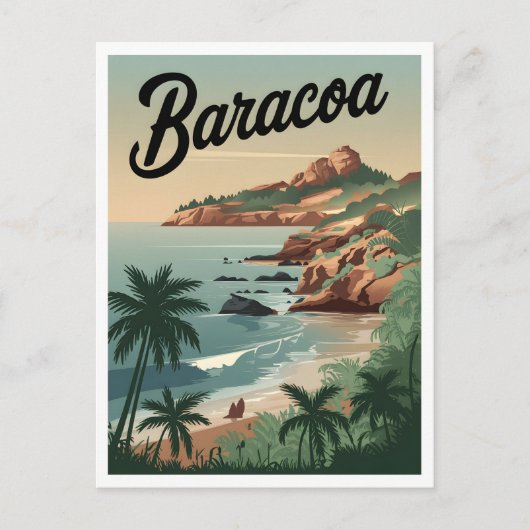 Baracoa Kuba Vintag Postkarte (Vorderseite)