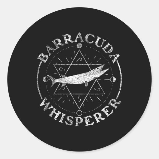Baracuda-Flüsterer - Barracuda Runder Aufkleber (Vorderseite)