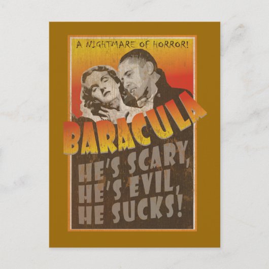 Baracula - Barack Obama Movie Poster Postkarte (Vorderseite)