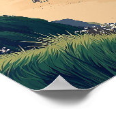 Barafundle Bay Beach Wales Poster (Ecke)