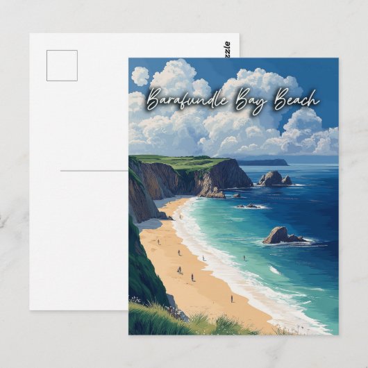 Barafundle Bay Beach Wales Postkarte (Vorne/Hinten)