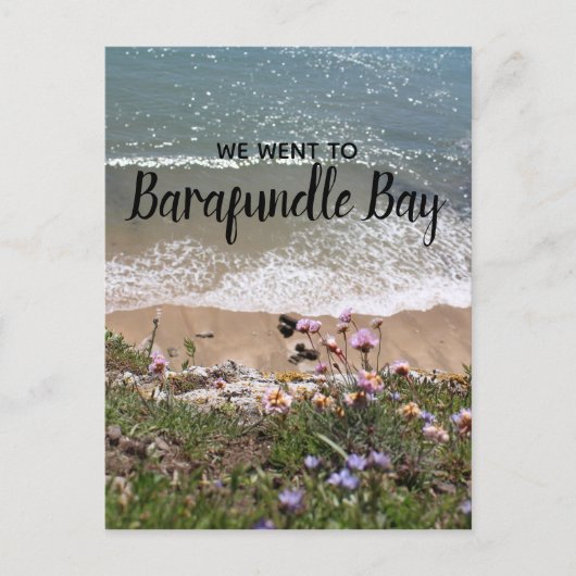 Barafundle Bay Pembrokeshire Wales Landschaftsbild Postkarte (Vorderseite)