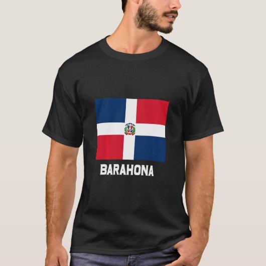 Barahona Dominikanische Republik Flaggenemblem Esc T-Shirt (Vorderseite)