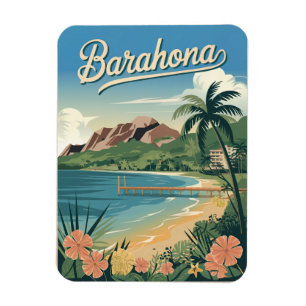 Barahona Dominikanische Republik Vintage Magnet