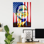 Barak Obama Patriotic Poster (Heimbüro)