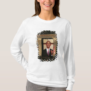 Barak Obama spricht am letzten Abend der T-Shirt
