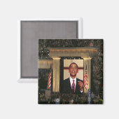 Barak Obama spricht in der letzten Nacht des Magnet (Vorderseite/Rückseite)