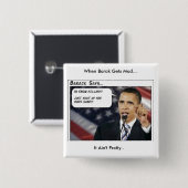 Barak Obama wird wütend Button (Vorne & Hinten)