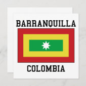 Baranquilla, Kolumbien Einladung (Vorne/Hinten)