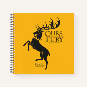 Baratheon Sigil - Ours is the Fury Notizblock