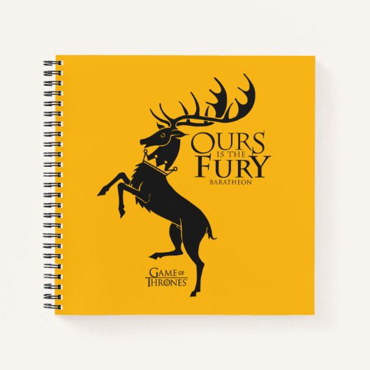 Baratheon Sigil - Ours is the Fury Notizblock (Vorderseite)