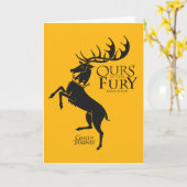 Baratheon Sigil - Uns ist der Zorn Karte (Gelbe Blume)