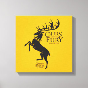Baratheon Sigil - Uns ist der Zorn Leinwanddruck