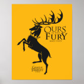 Baratheon Sigil - Uns ist der Zorn Poster (Vorne)
