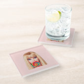 Barb Glass Coaster Glasuntersetzer (Schrägansicht)