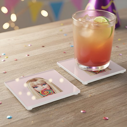 Barb Glass Coaster Glasuntersetzer