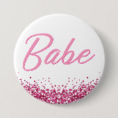 BARB Pink Malibu Puppe Themed Babe Bachelorette Button (Vorderseite)