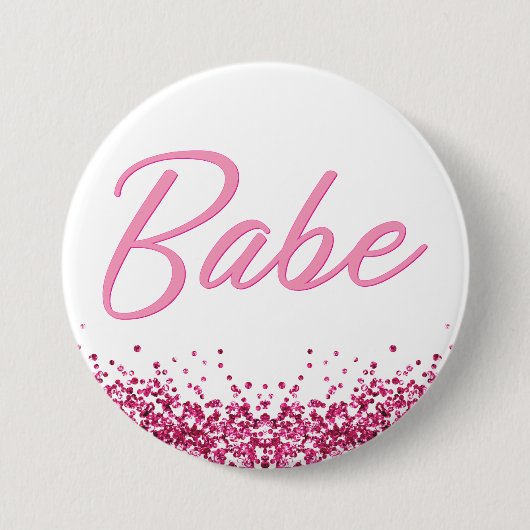 BARB Pink Malibu Puppe Themed Babe Bachelorette Button (Vorderseite)