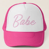 BARB Pink Malibu Puppe Themed Babe Bachelorette Truckerkappe (Vorderseite)