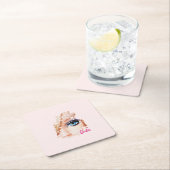 Barb Rechteckiger Pappuntersetzer (Vor Ort)