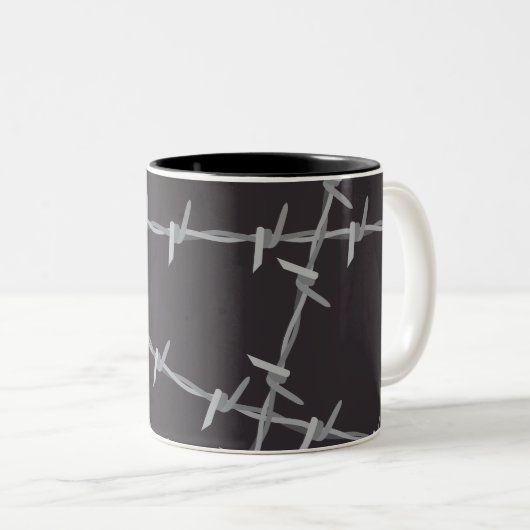 Barb Wire Cool Zweifarbige Tasse (VorderseiteRechts)