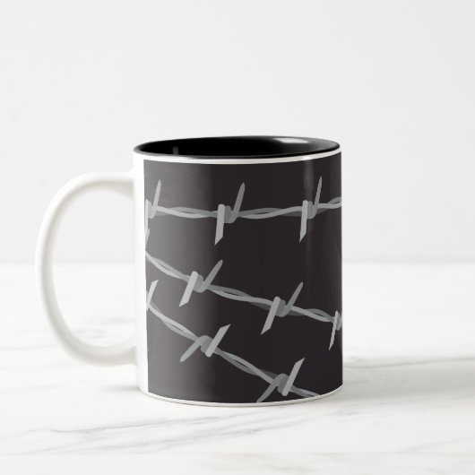 Barb Wire Cool Zweifarbige Tasse (Links)