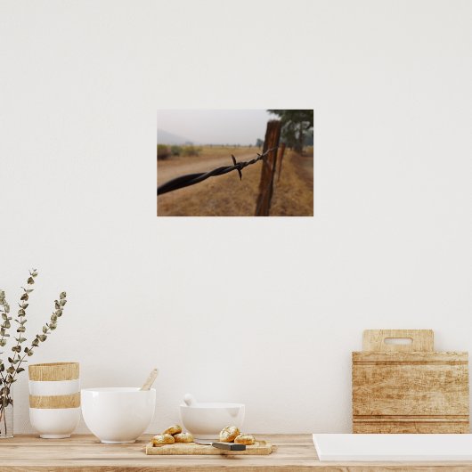 Barb Wire Fence Poster (Küche)