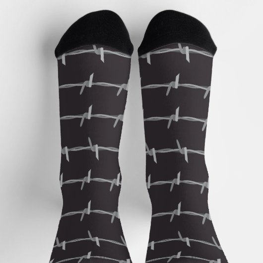 Barb Wire Novelty Punk Socken (Oben)