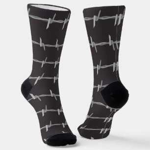 Barb Wire Novelty Punk Socken
