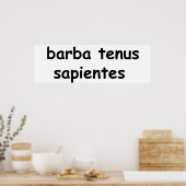 Barba tenus sapientes poster (Küche)