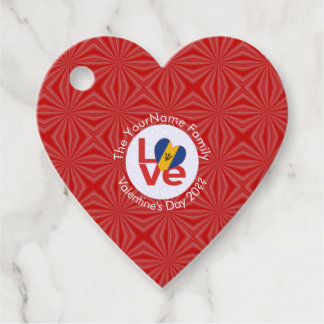 Barbadian Red LIEBE Flag Personalisiert Geschenkanhänger
