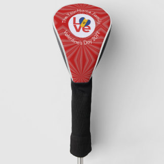 Barbadian Red LIEBE Flag Personalisiert Golf Headcover