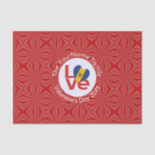 Barbadian Red LIEBE Flag Personalisiert Seidenpapier (Vorderseite)