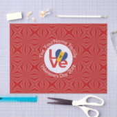 Barbadian Red LIEBE Flag Personalisiert Seidenpapier (Handwerk)