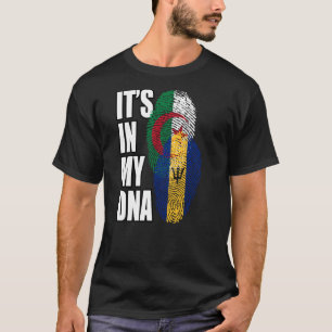 Barbadian und Algerian Mix DNA Flag Heritage T-Shirt