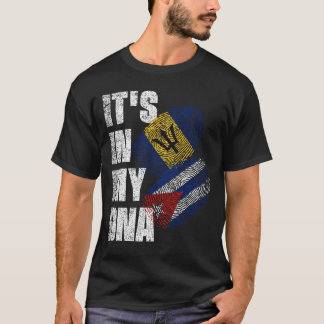 Barbadian und Kuba-Mix-DNA-Fahne T-Shirt