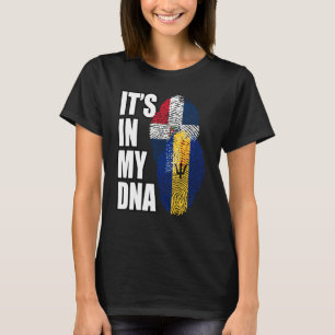 Barbadisch und dominikanisches Mix-DNA-Flaggengebi T-Shirt