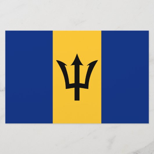 Barbadische Flagge (Barbados) (Bajan) Briefpapier (Vorderseite)