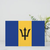 Barbadische Flagge (Barbados) (Bajan) Briefpapier (Stehend Vorderseite)