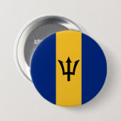 Barbadische Flagge (Barbados) (Bajan) Button (Vorne & Hinten)