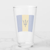 Barbadische Flagge (Barbados) (Bajan) Glas (Rückseite)