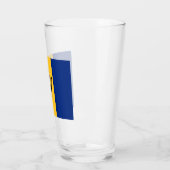 Barbadische Flagge (Barbados) (Bajan) Glas (Links)