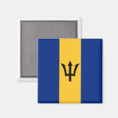 Barbadische Flagge (Barbados) (Bajan) Magnet (Vorderseite/Rückseite)