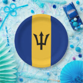 Barbadische Flagge (Barbados) (Bajan) Pappteller (Party)