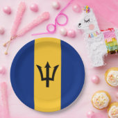 Barbadische Flagge (Barbados) (Bajan) Pappteller (Party)