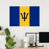 Barbadische Flagge (Barbados) (Bajan) Poster (Heimbüro)