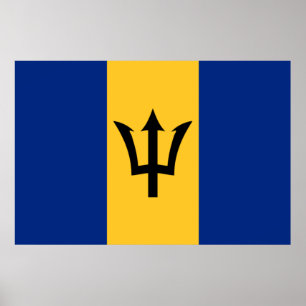 Barbadische Flagge (Barbados) (Bajan) Poster