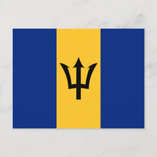 Barbadische Flagge (Barbados) (Bajan) Postkarte