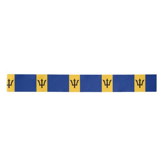Barbadische Flagge (Barbados) (Bajan) Satin Ribbon Satinband (Vorderseite)