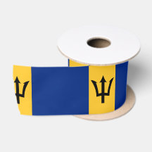 Barbadische Flagge (Barbados) (Bajan) Satin Ribbon